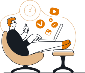 Eduhouse customized Customized Eduhouse_leisure, Social meia - relax, work, laptop, computer, clock, deadline Eduhouse customized Customized Eduhouse_leisure, Social meia - relax, work, laptop, computer, clock, deadline